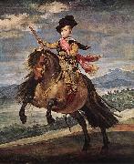 VELAZQUEZ, Diego Rodriguez de Silva y Prince Baltasar Carlos on Horseback kh oil painting